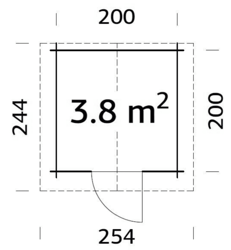 Caseta de madera a dos aguas