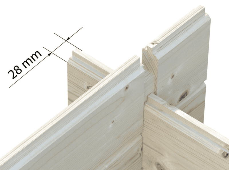 Caseta de madera a dos aguas