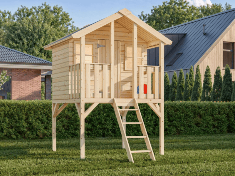 Casita De Madera Infantil Toby L 1,8X1,22M L 2M² L 16Mm - Kora Habitat Casita de madera infantil