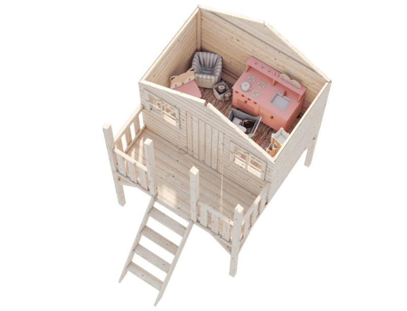 Casita De Madera Infantil Toby L 1,8X1,22M L 2M² L 16Mm - Kora Habitat Casita de madera infantil