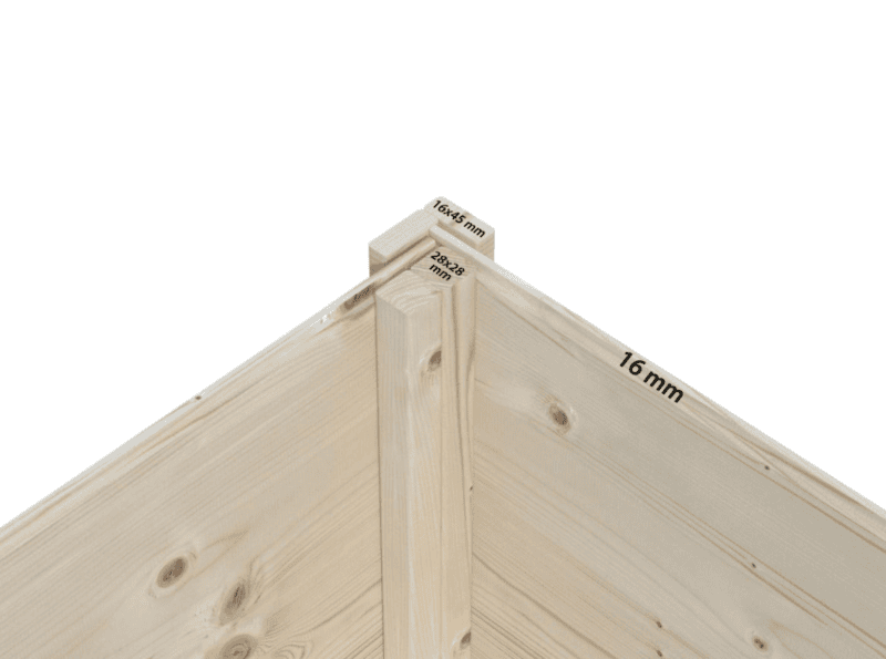 Casita De Madera Infantil Toby L 1,8X1,22M L 2M² L 16Mm - Kora Habitat Casita de madera infantil