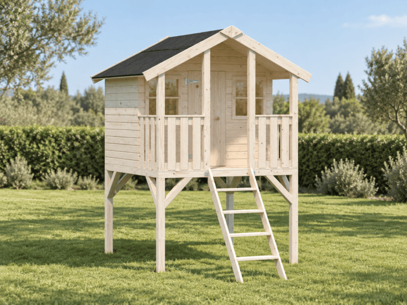 Casita De Madera Infantil Toby L 1,8X1,22M L 2M² L 16Mm - Kora Habitat Casita de madera infantil