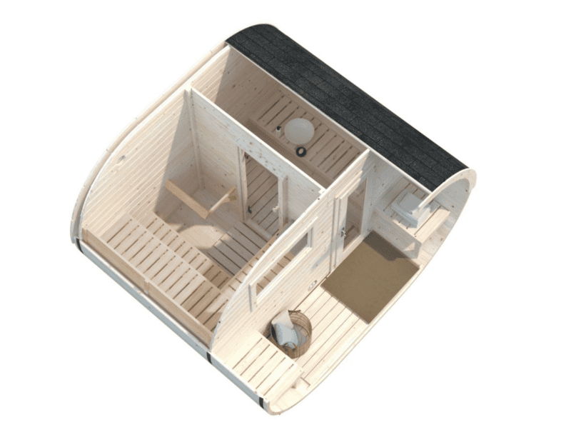 Sauna sauna anette l 3,28x2,7m l 3+1,5m² l 42mm