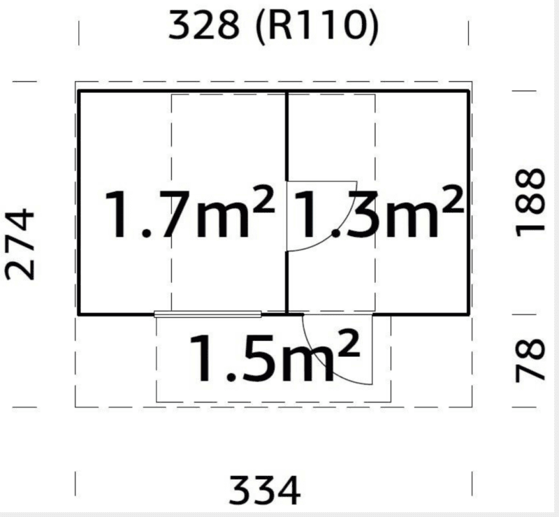 Sauna sauna anette l 3,28x2,7m l 3+1,5m² l 42mm