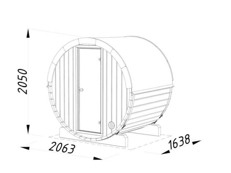 Sauna Anita L 2X1,6M L0,9M² L 42Mm - Kora Habitat Sauna sauna anita l 2x1,6m l0,9m² l 42mm