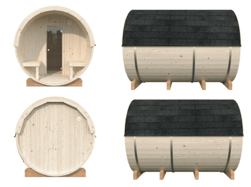 Sauna sauna anita l 2,2x2,9m l 1,6+0,7m² l 42mm