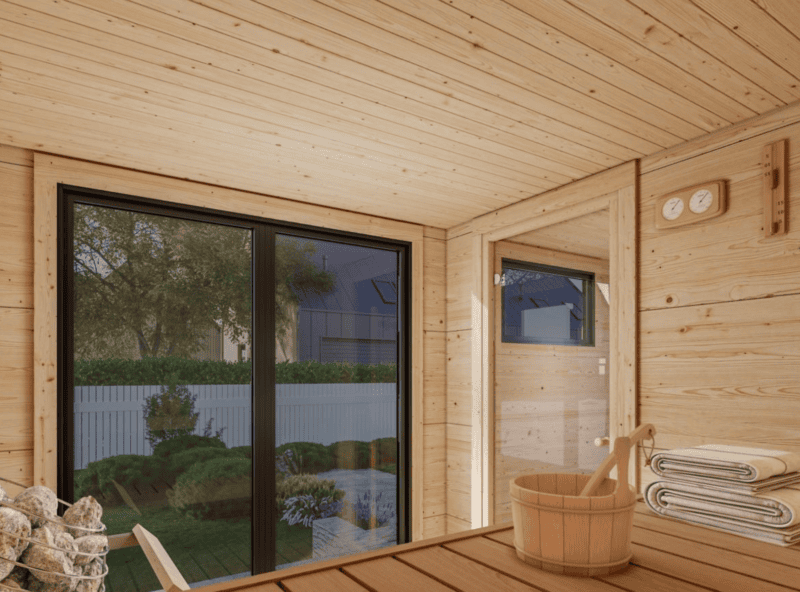 Sauna sauna grace l 3,9x2,3m l 8,2m² l 56mm