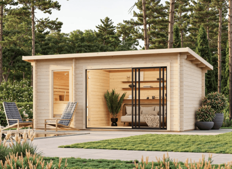 Sauna sauna sanna slide l 5x2,7m l 12,8m² l 44mm