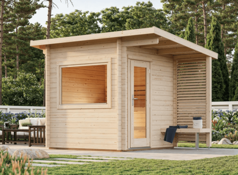 Sauna sauna sanna l 2,10x2,10m l 4,1m² l 44mm