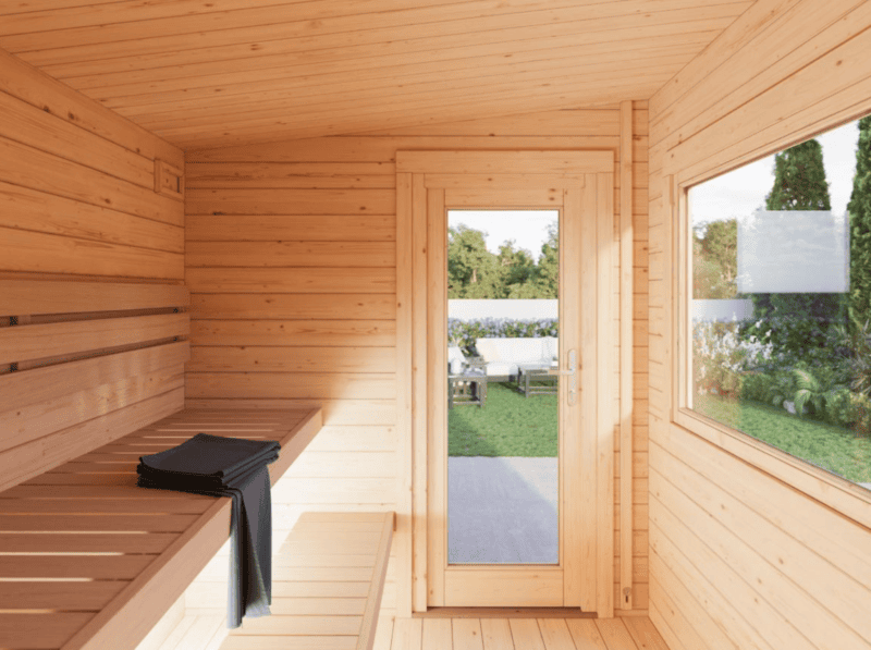 Sauna sauna sanna l 2,10x2,10m l 4,1m² l 44mm