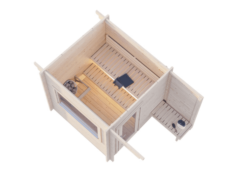 Sauna sauna sanna l 2,10x2,10m l 4,1m² l 44mm