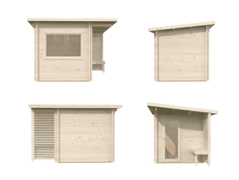 Sauna sauna sanna l 2,10x2,10m l 4,1m² l 44mm
