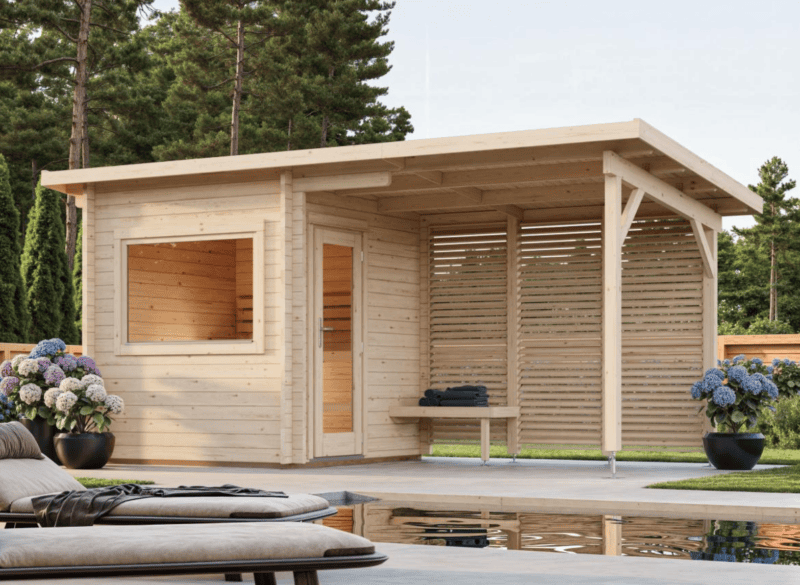 Sauna sauna sanna l 4,9x2,1m l 4,1+5,9m² l 44mm