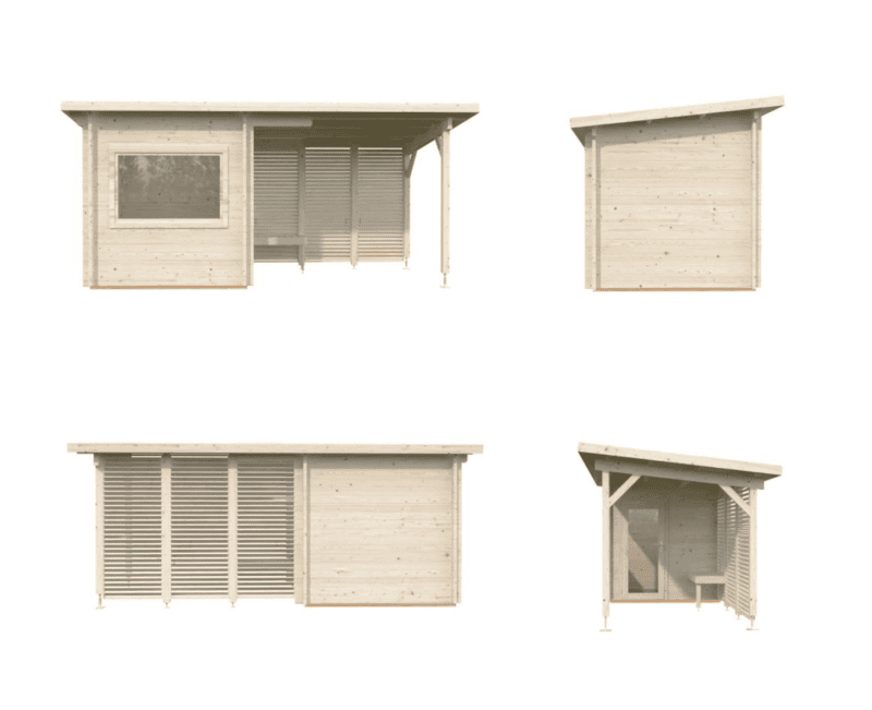 Sauna sauna sanna l 4,9x2,1m l 4,1+5,9m² l 44mm