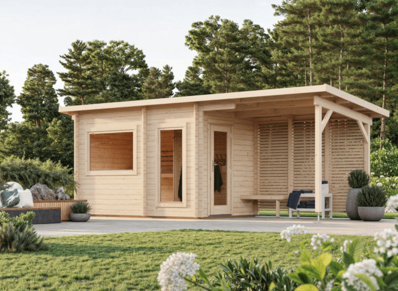 Sauna sauna sanna l 6,3x2,1m l 6,8+5,9m² l 44mm