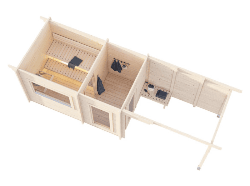 Sauna sauna sanna l 6,3x2,1m l 6,8+5,9m² l 44mm