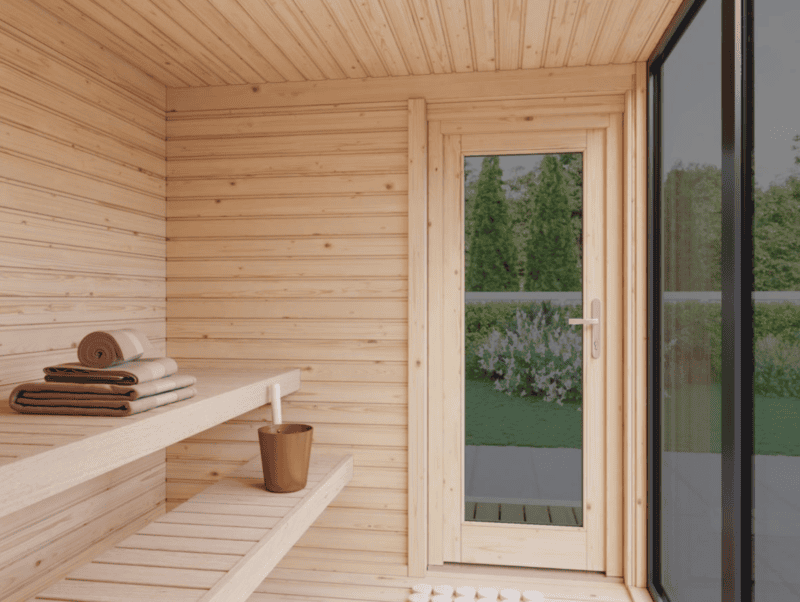Sauna sauna sarah l 3,2x2,2m l 3,8+2,1m² l 16mm