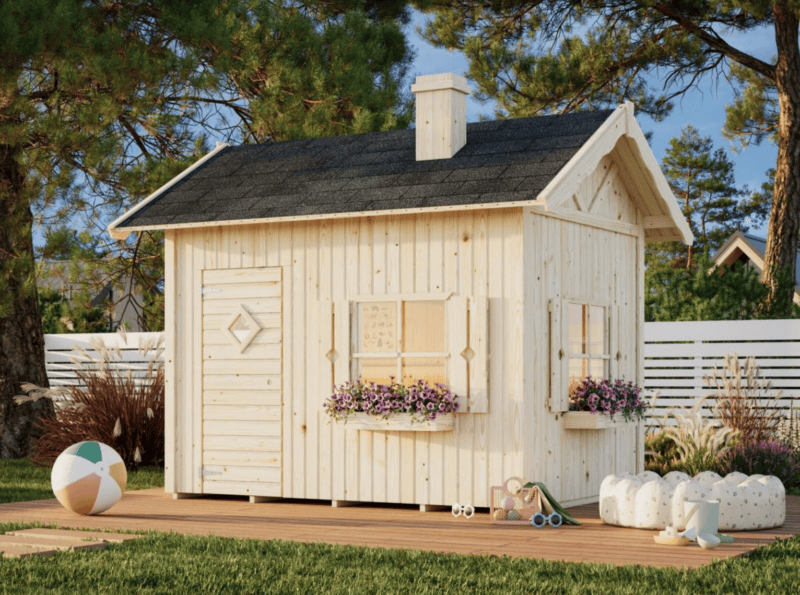 Casita de madera infantil casita de madera infantil grete l 2,33x1,75m l 3,7m² l 16mm