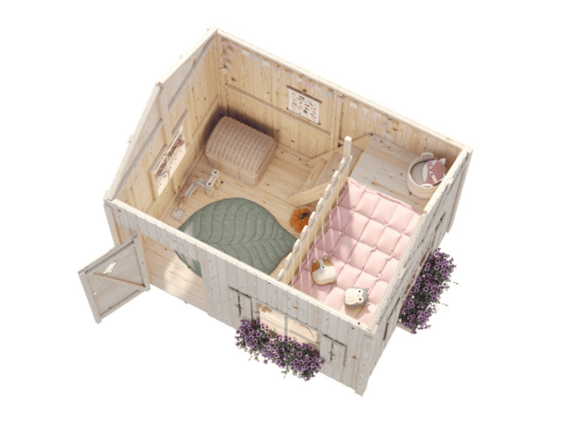 Casita de madera infantil casita de madera infantil grete l 2,33x1,75m l 3,7m² l 16mm