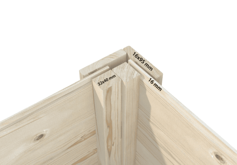 Casita de madera infantil casita de madera infantil grete l 2,33x1,75m l 3,7m² l 16mm