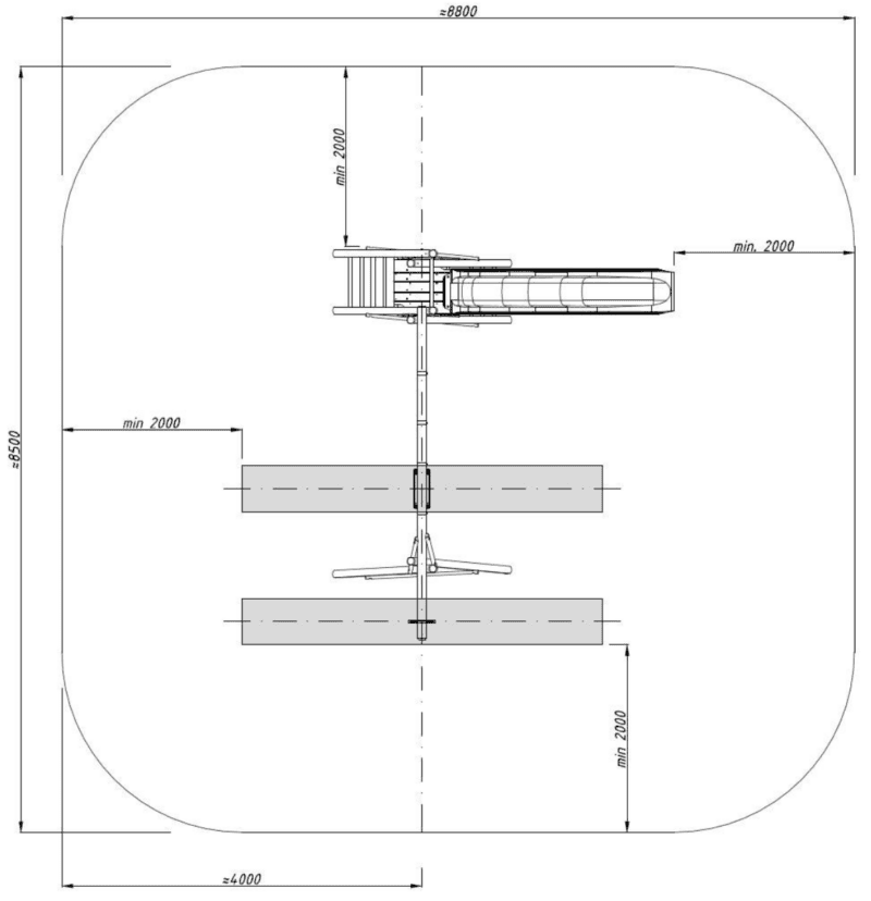 Columpio de madera columpio de madera henry l 4,4x2m l 8,8m²