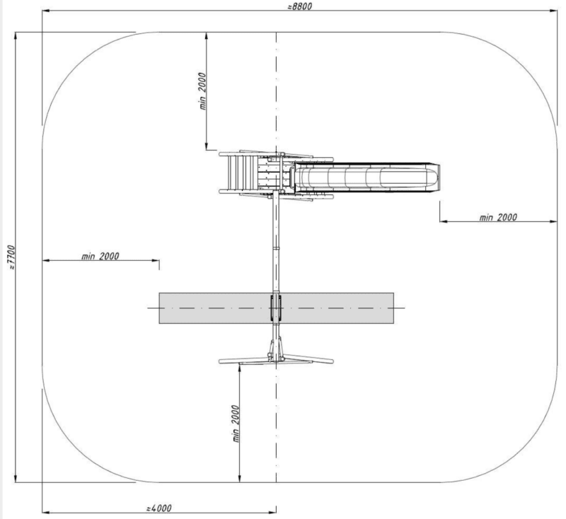 Columpio de madera columpio de madera holger l 3,6x1,95x2,3m l 7m²