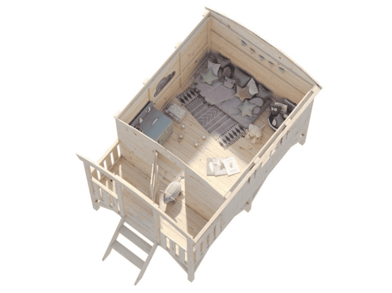 Casita infantil de madera casita infantil de madera huck l 1,8x2m l 3,3m² l 16mm