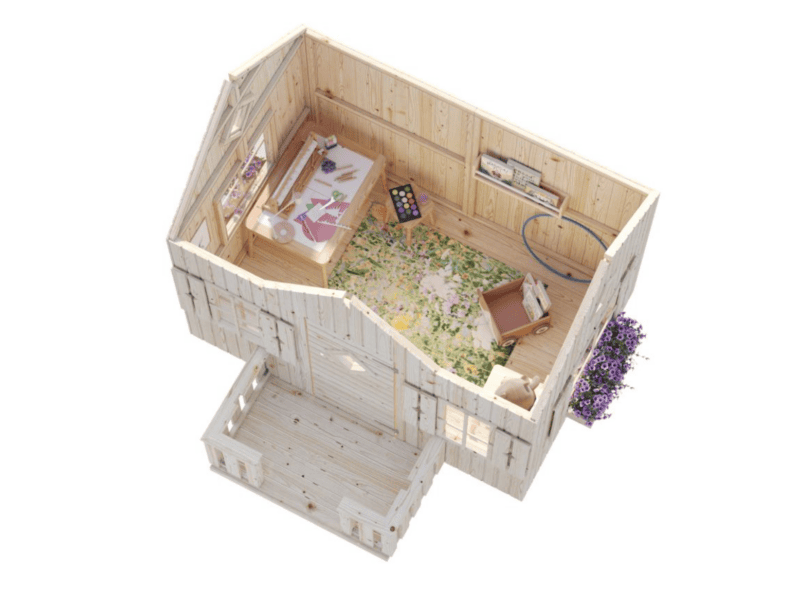 Casita infantil de madera casita infantil de madera jennie l 2,33x1,57m l 3,6m² l 16mm