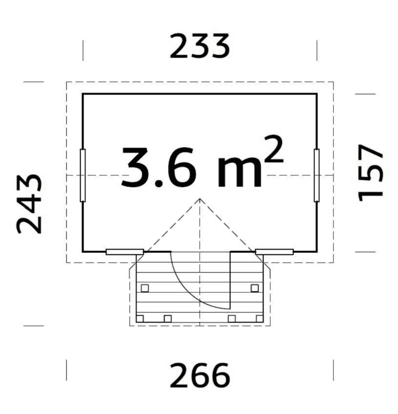 Casita infantil de madera casita infantil de madera jennie l 2,33x1,57m l 3,6m² l 16mm