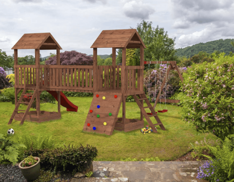 Parque infantil de madera parque infantil de madera jesper l 6x4,64x3,14m l 27,8m²