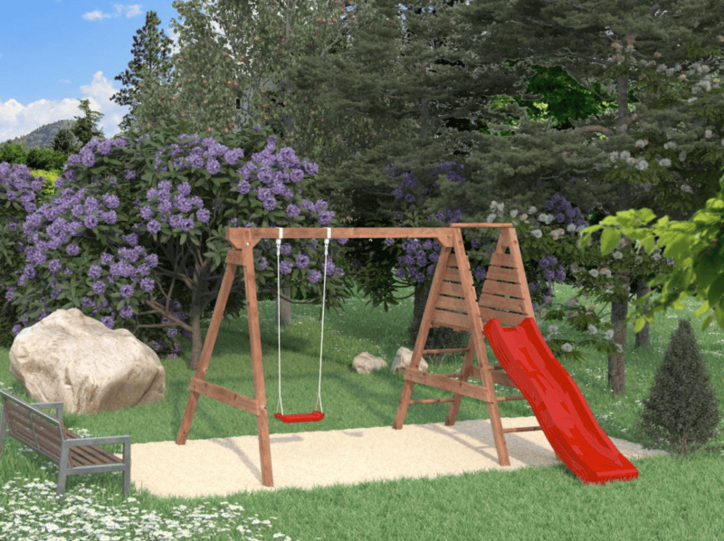 Parque infantil de madera parque infantil de madera jonas l 3x2,2m l 6,6m²