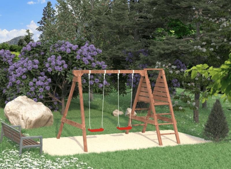 Parque infantil de madera parque infantil de madera jonas l 3x2,2m l 6,6m²
