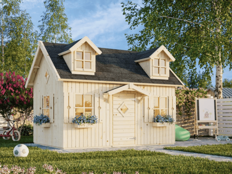 Casita infantil de madera casita infantil de madera marie l 2,86x1,93m l 5,4m² l 16mm