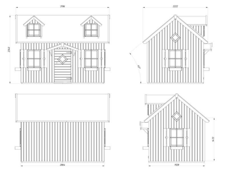 Casita infantil de madera casita infantil de madera marie l 2,86x1,93m l 5,4m² l 16mm