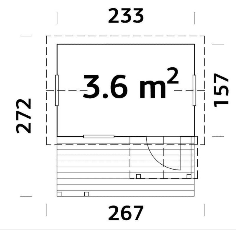 Casita infantil de madera casita infantil de madera otto l 2,33x1,57m l 3,6m² l 16mm