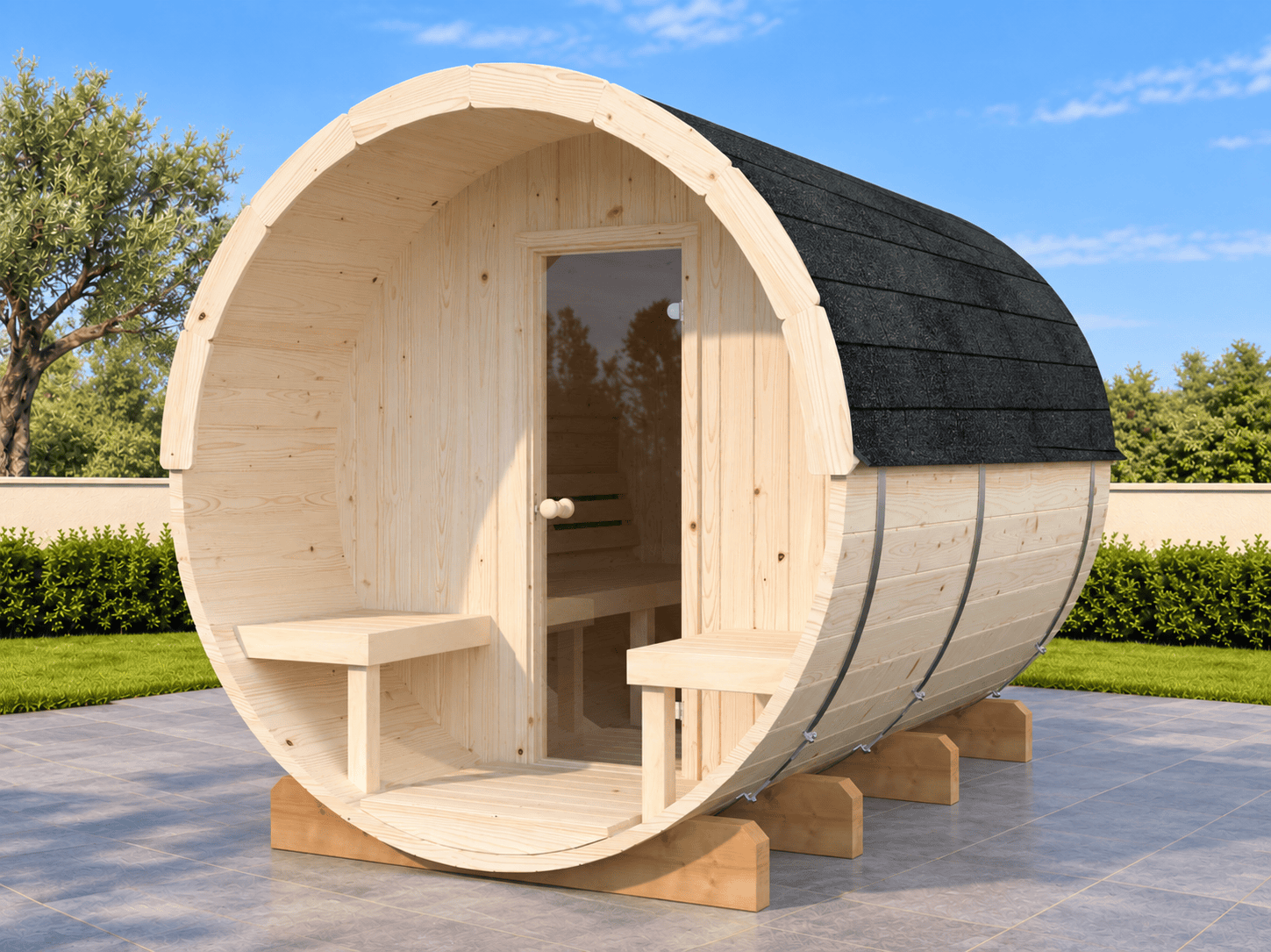 Sauna de barril para jardín