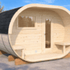 Sauna de madera para exterior en jardín