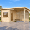 Sauna de madera para jardín mediterráneo