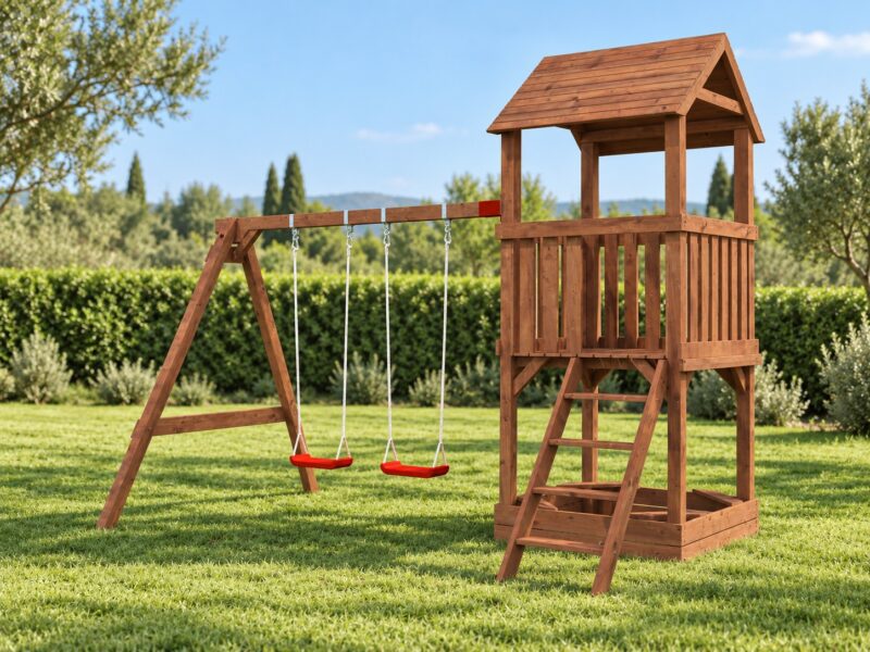 Parque Infantil De Madera Jesper Set 2 L 3,66×3X3,14M L 10,8M² - Kora Habitat Parque infantil de madera parque infantil de madera jesper set 2 l 3,66×3x3,14m l 10,8m²